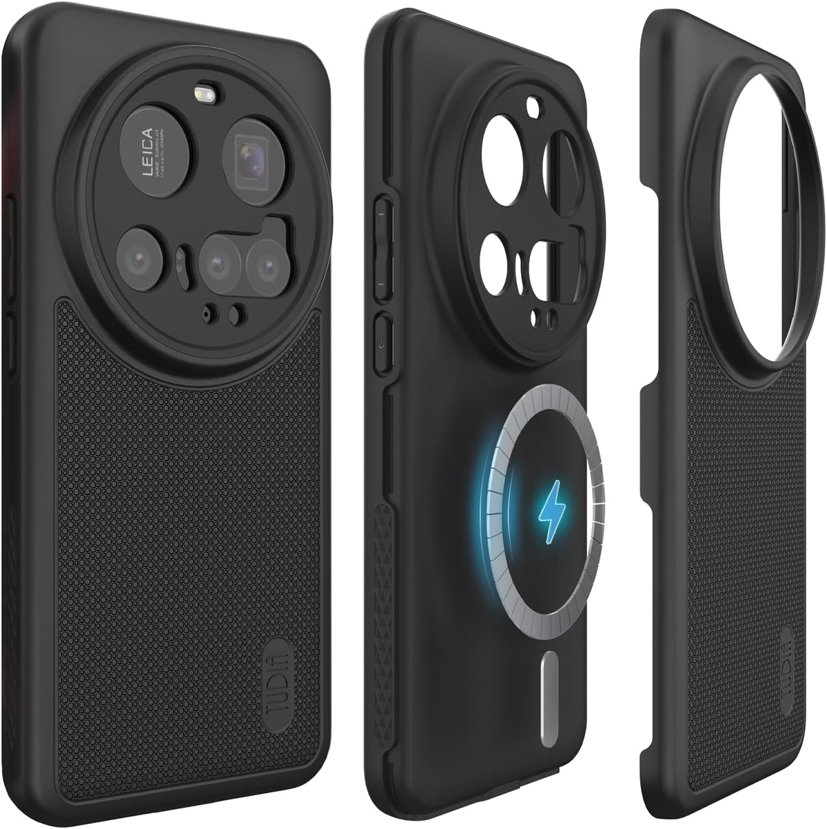 Matte Black MergeGrip MagSafe Heavy Duty Case for Xiaomi 15 Ultra 5G (2024) – Rugged Dual-Layer Shockproof Protective Cover with Magnetic Compatibility
