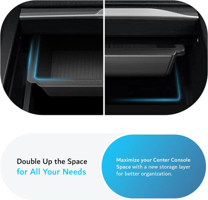 Center Console Organizer Tray Designed for Tesla Model 3 2025/2024 (Highland) & Model Y 2025/2026 (Juniper)