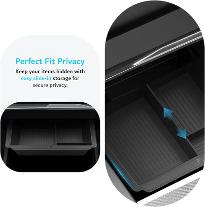 Center Console Organizer Tray Designed for Tesla Model 3 2025/2024 (Highland) & Model Y 2025/2026 (Juniper)