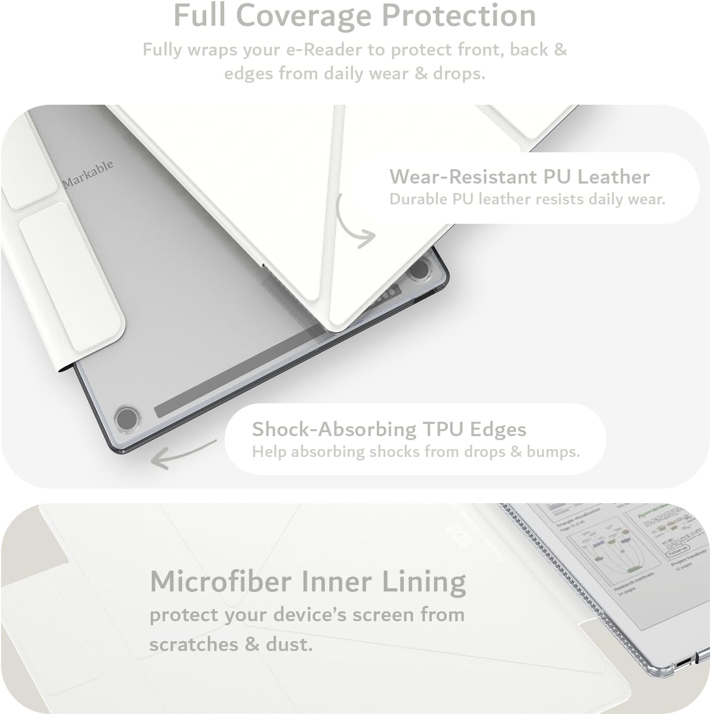 Remarkable Paper Pro 11.8" Case [Auto Wake/Sleep] Magnetic Closure, Foldable Stand & Built-in Stylus Slot