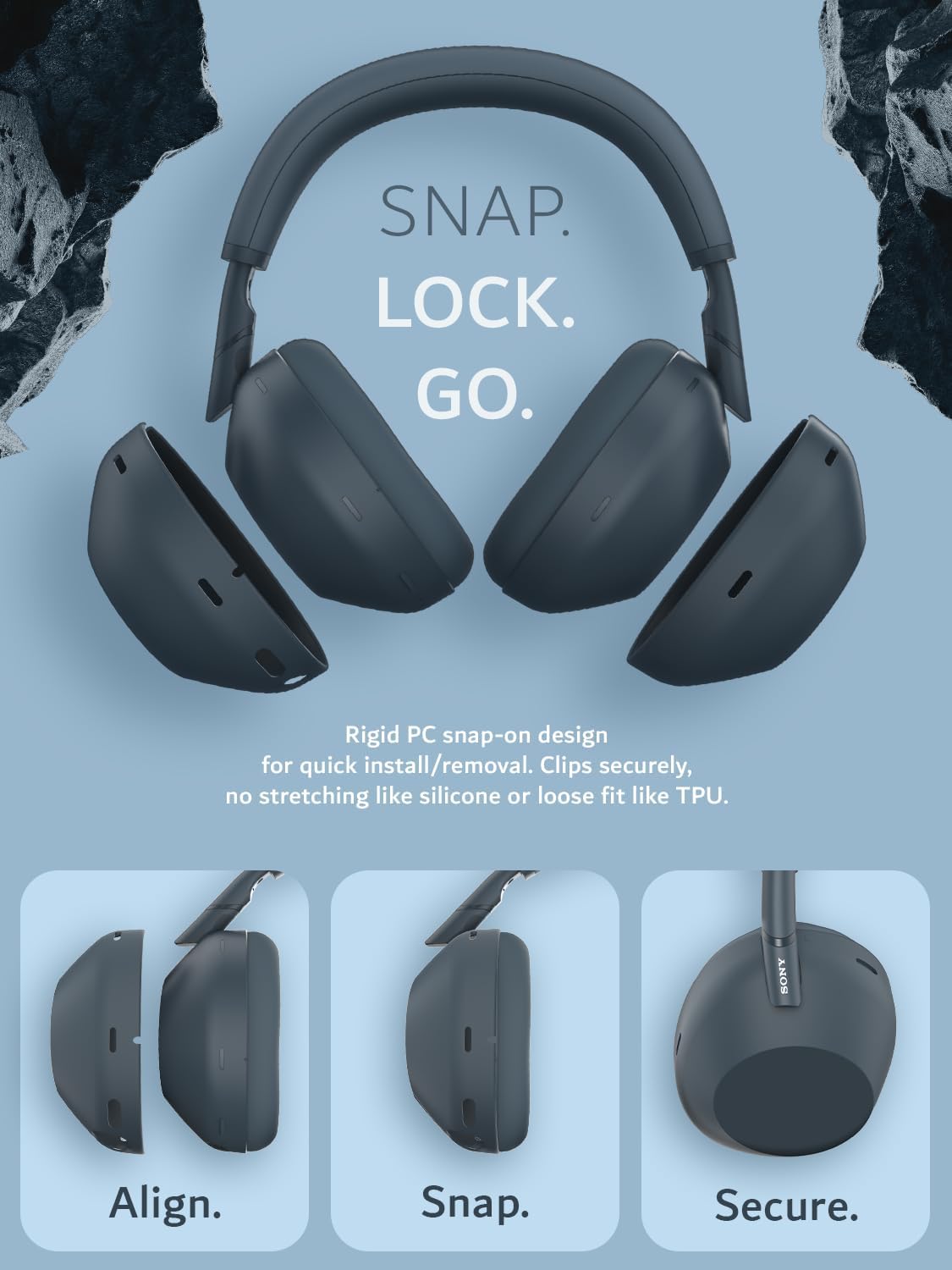 Sony WH-1000XM6 (2025) Headphone Ear Cup Protectors [Left & Right Covers Only]