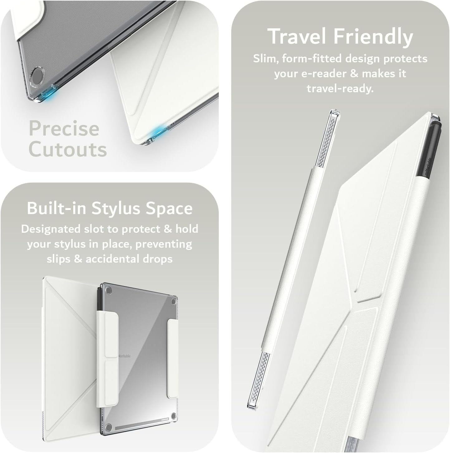 Remarkable Paper Pro 11.8" Case [Auto Wake/Sleep] Magnetic Closure, Foldable Stand & Built-in Stylus Slot