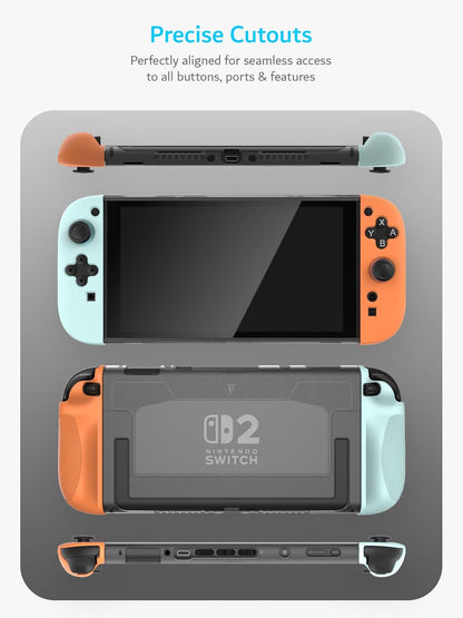 Nintendo Switch 2 (2025) Console PC Cover with Enhanced Shockproof TPU Handheld Grip