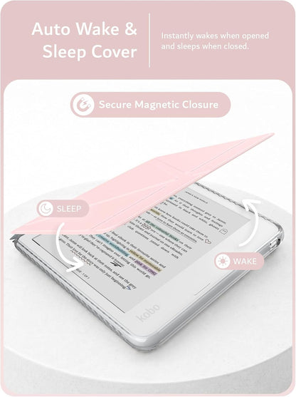 Kobo Libra Colour (2024) Case M-FLIP V2 Detachable Clear Magnetic Fold Cover with/Without Stylus
