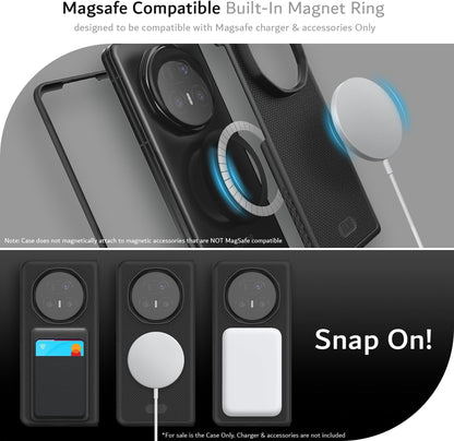 MagSafe compatible built-in magnetic ring designed exclusively for use with MagSafe-compatible chargers and accessories.