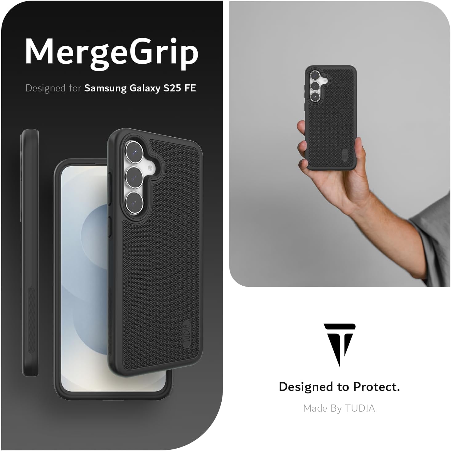 Enjoy a confident, comfortable grip on your Pixel 10 Pro Fold thanks to textured sides and a precision back grip pattern.