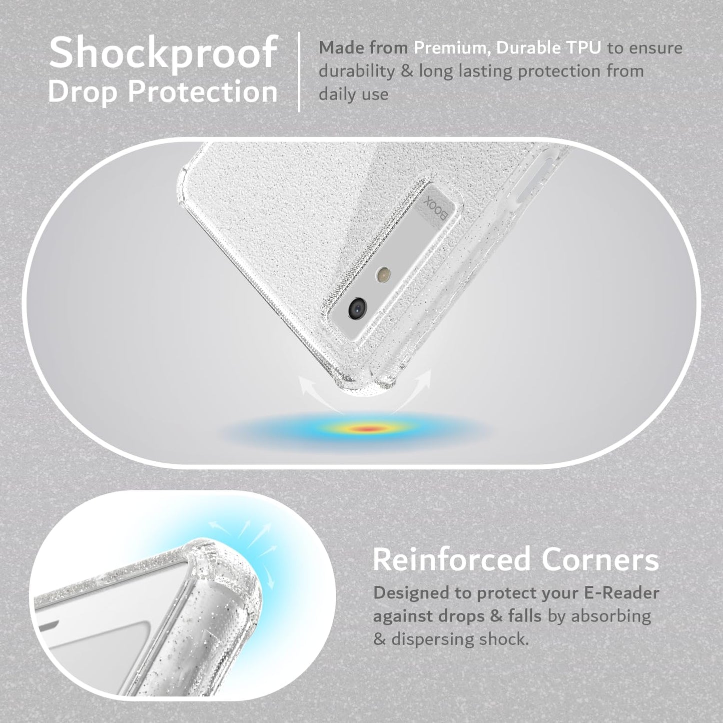 Boox Palma 2 PRO Clear Case Anti-Yellowing Silicone Gel Transparent TPU Bumper