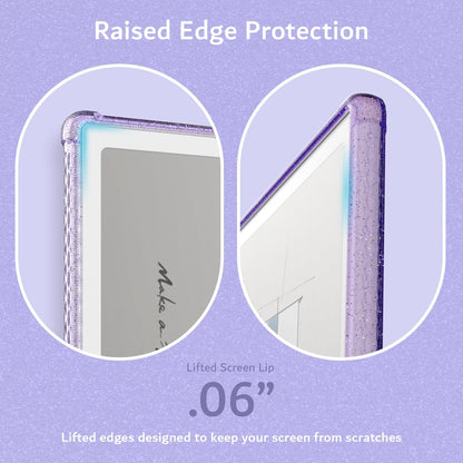 Boox Go 7/ Go Color 7 Case (Gen 1 & 2, 2024/2025) Clear Case Anti-Yellowing Silicone Glitter Transparent TPU Bumper