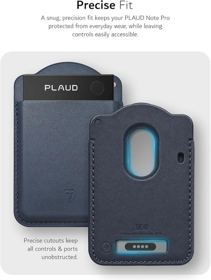 PLAUD Note Pro AI Voice Recorder Leather Magnetic Holder Case