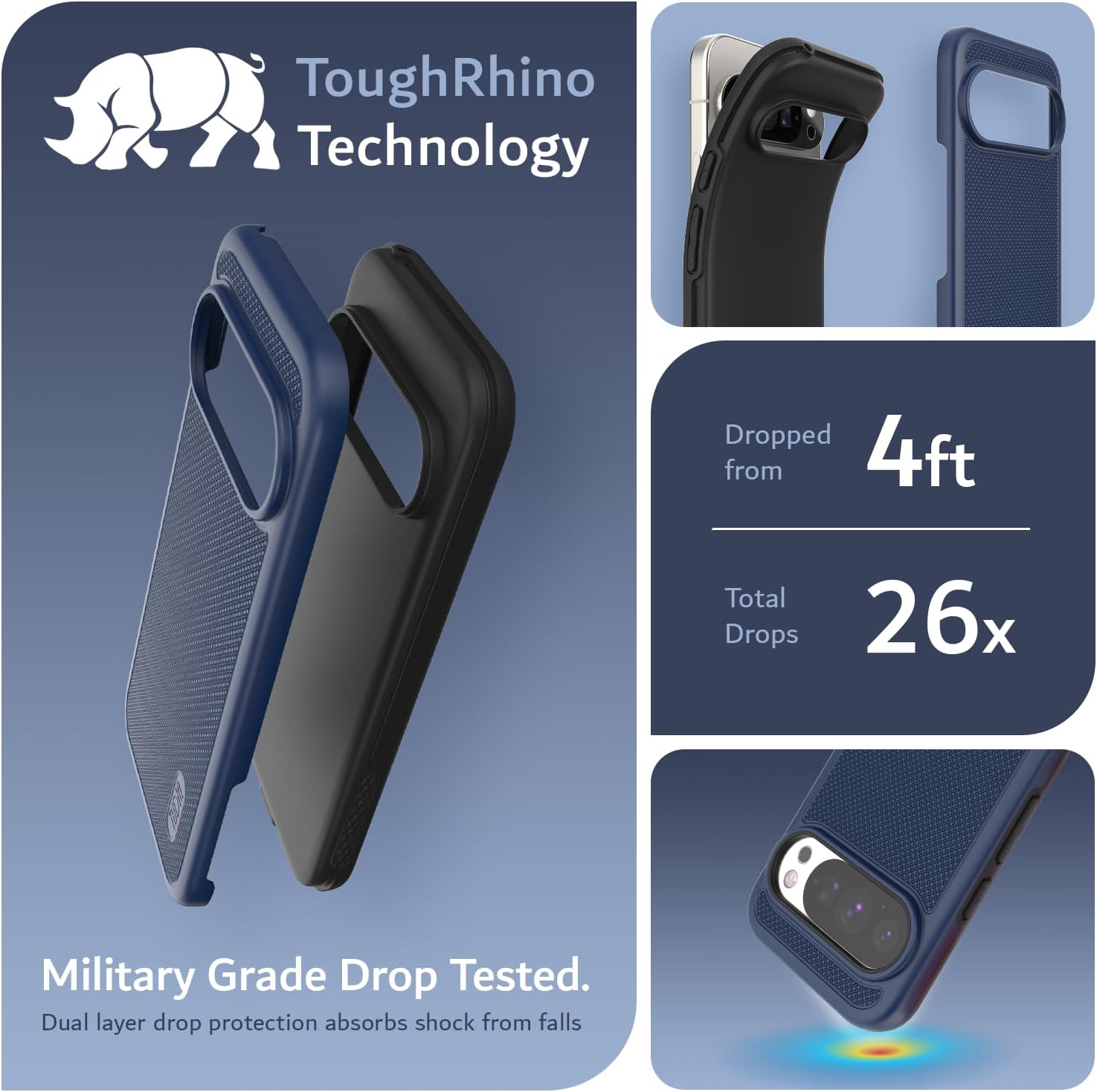 Engineered with dual-layer, military-grade protection, this Google Pixel 10 / Pixel 10 Pro 2025 case absorbs impact to keep your device safe from drops.