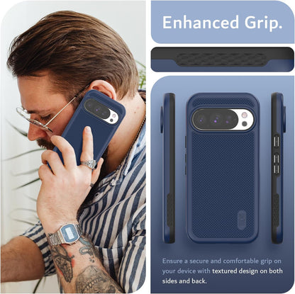 Enjoy a firm and comfortable grip on your Google Pixel 10 / Pixel 10 Pro 2025 with textured design on both sides and the back.