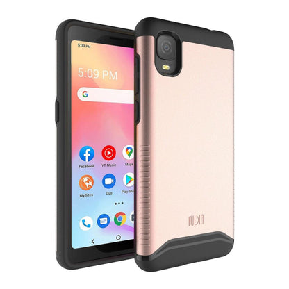 Rose Gold TUDIA Dual Layer Heavy Duty Case for Alcatel TCL A3 - Shockproof Rugged Protective Phone Cover