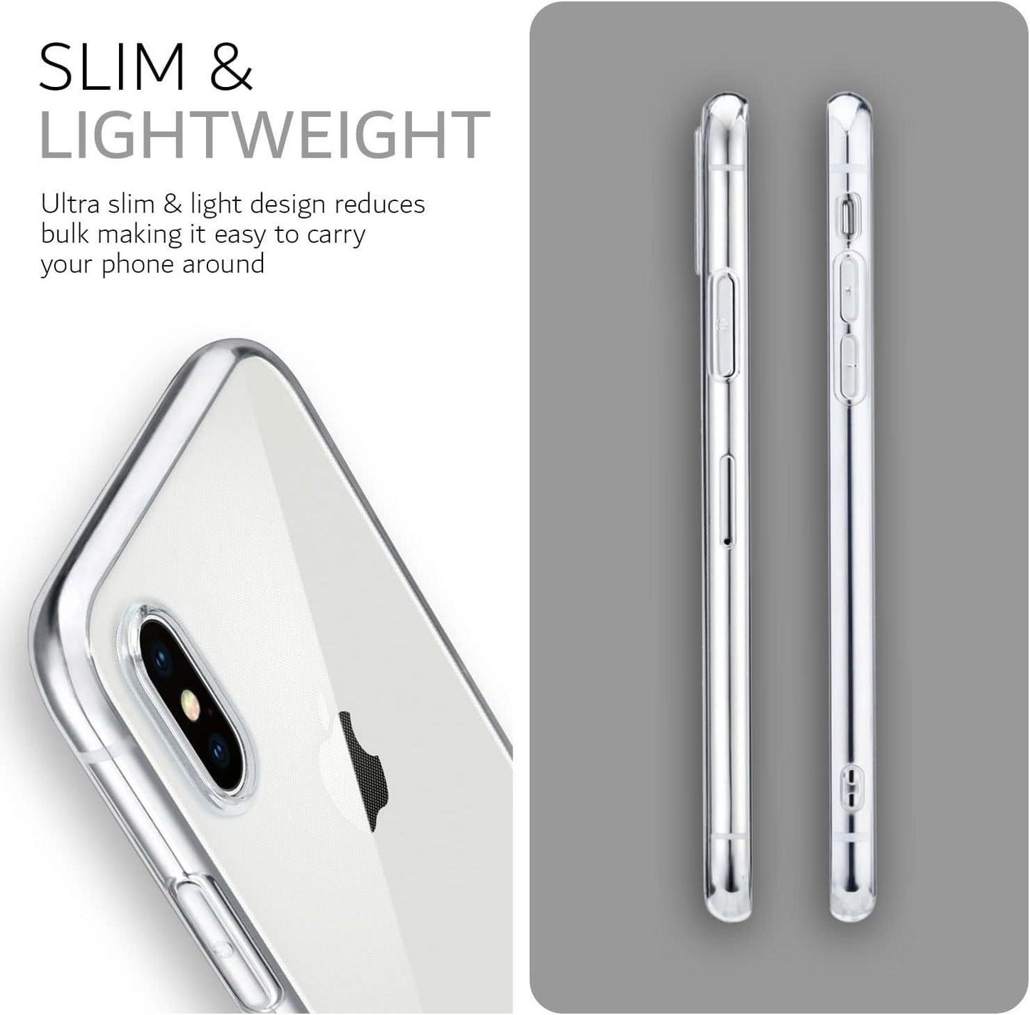 Apple iPhone Xs Max smooth silicone case with slim and lightweight design