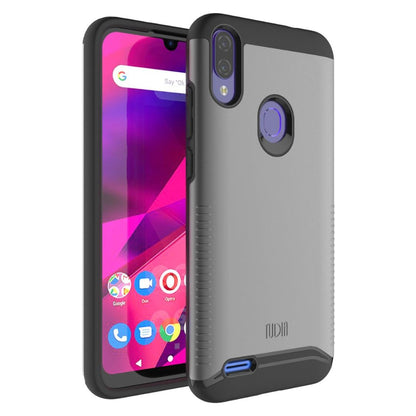 BLU Vivo X6 G60 V70 heavy duty dual layer phone case in metallic slate color for maximum protection