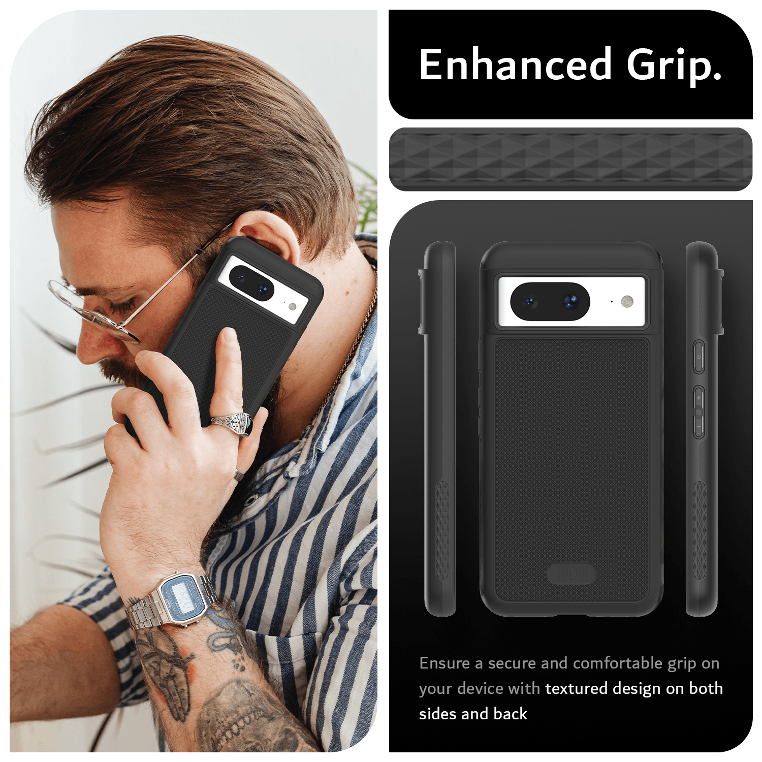 Google Pixel 8 Case MergeGrip Heavy Duty DualShield - TUDIA Products