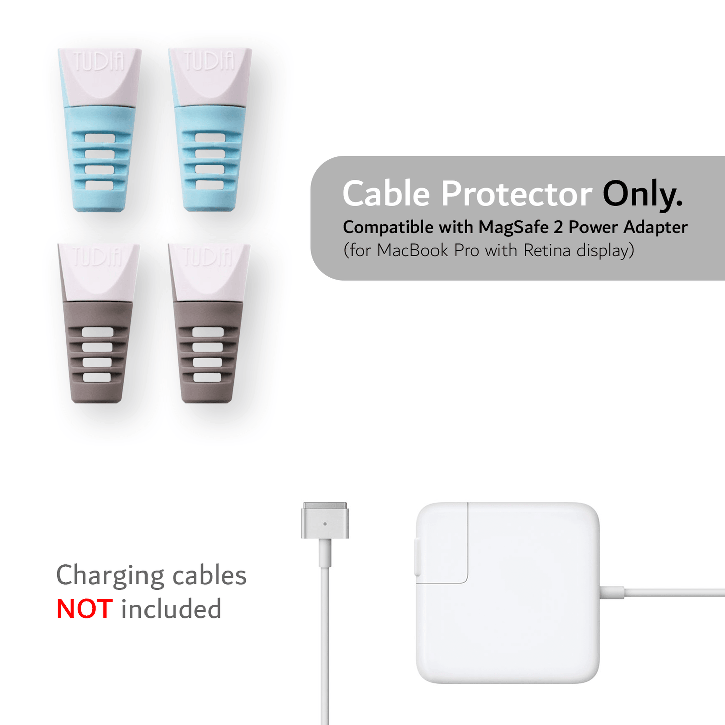 TUDIA Klip Cable Protector Compatible With MagSafe 2 (4pcs Combo) - TUDIA Products