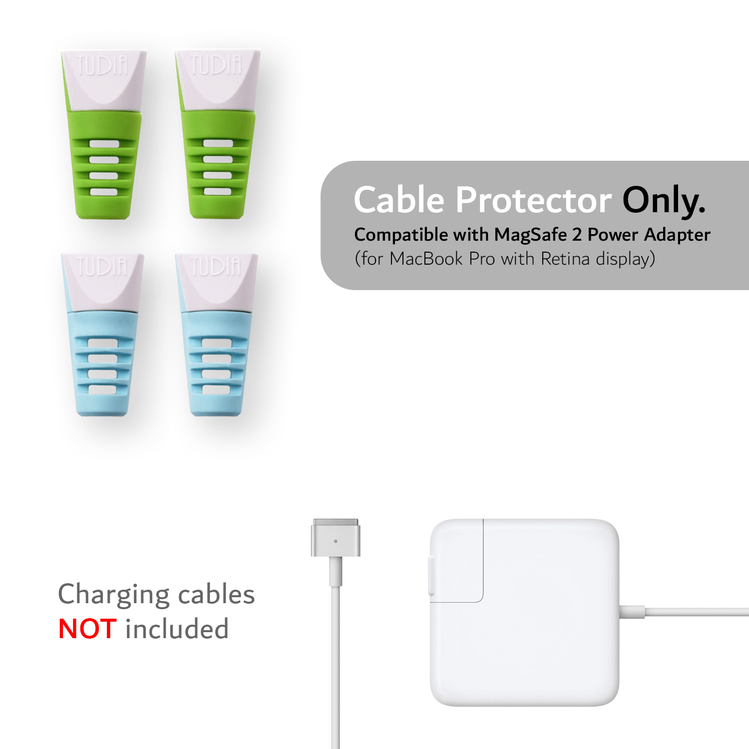 TUDIA Klip Cable Protector Compatible With MagSafe 2 (4pcs Combo) - TUDIA Products