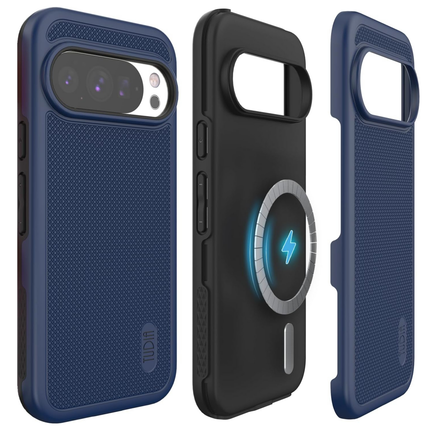 Indigo Blue MergeGrip Case for Google Pixel 10 / Pixel 10 Pro 2025 – Heavy Duty MagSafe & PixelSnap Compatible Cover with Built-In Magnet