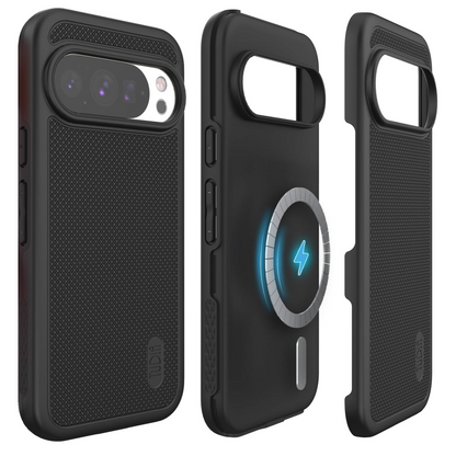 Matte Black MergeGrip Case for Google Pixel 10 / Pixel 10 Pro 2025 – Heavy Duty MagSafe & PixelSnap Compatible Cover with Built-In Magnet