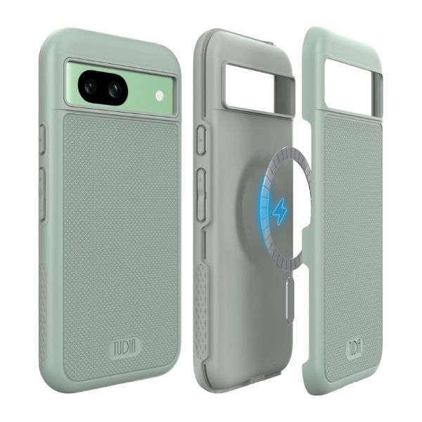 Green Lily MergeGrip MagSafe Compatible Case for Google Pixel 8a with Built-In Magnet – Slim Protective Phone Cover