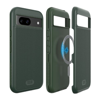 Pine Green MergeGrip MagSafe Compatible Case for Google Pixel 8a with Built-In Magnet – Slim Protective Phone Cover