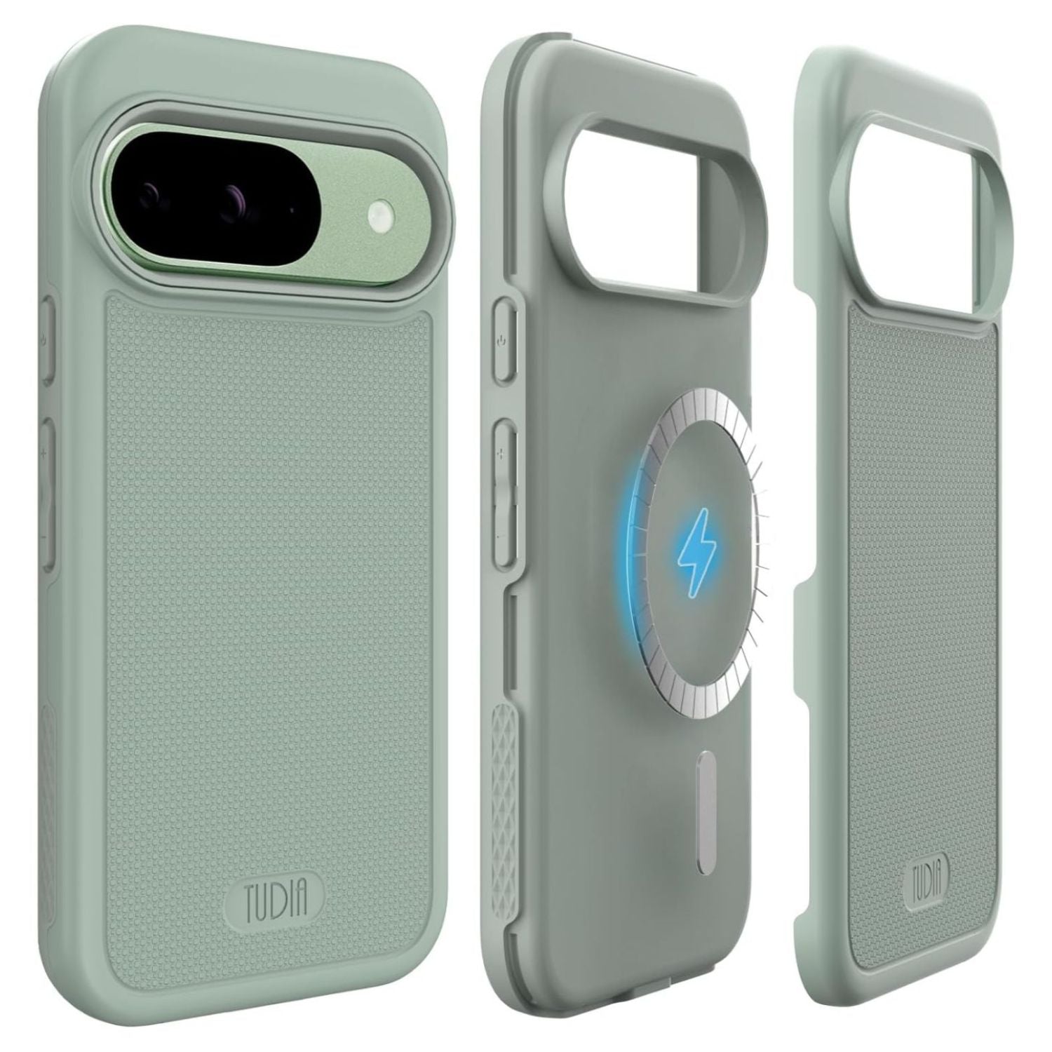 Green Lily Google Pixel 9 / Pixel 9 Pro (2024) MagSafe Compatible Case MergeGrip with built-in magnet, durable dual-layer shockproof protective phone cover