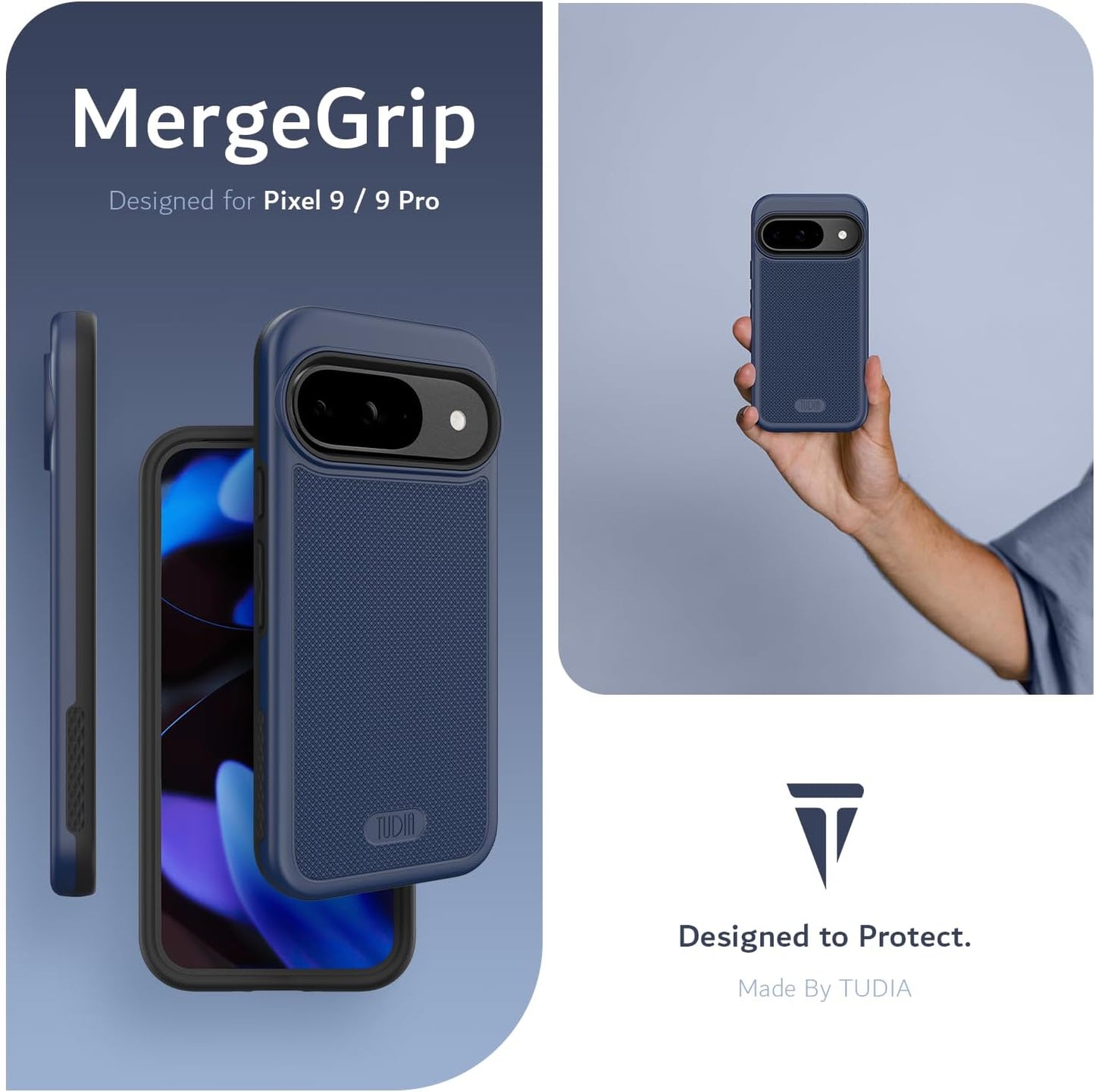 MagSafe Compatible MergeGrip Case for Google Pixel 9 / Pixel 9 Pro (2024) – Slim, Shockproof Protective Phone Cover