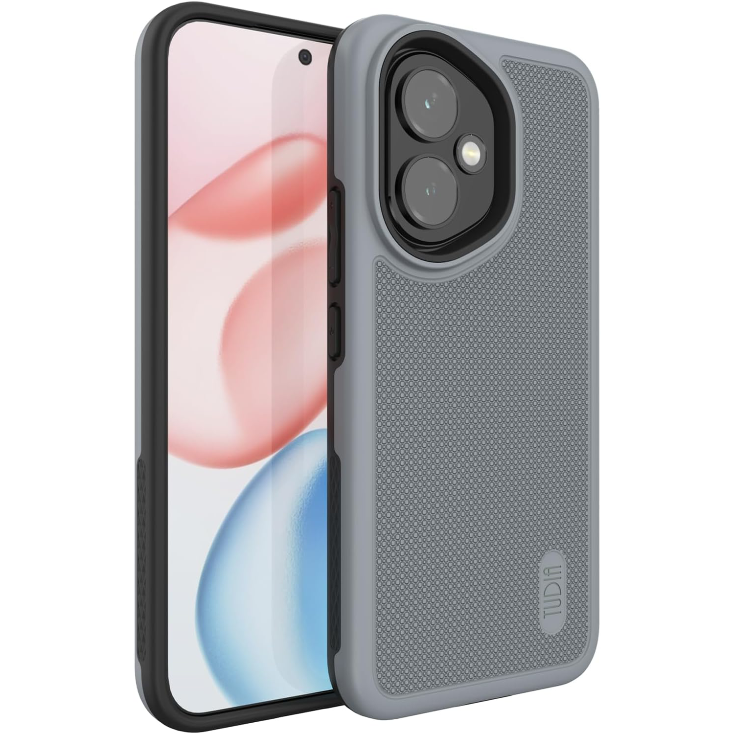 Gray MergeGrip heavy-duty DualShield case for Honor 400 5G (2025), slim shockproof protective cover with enhanced grip