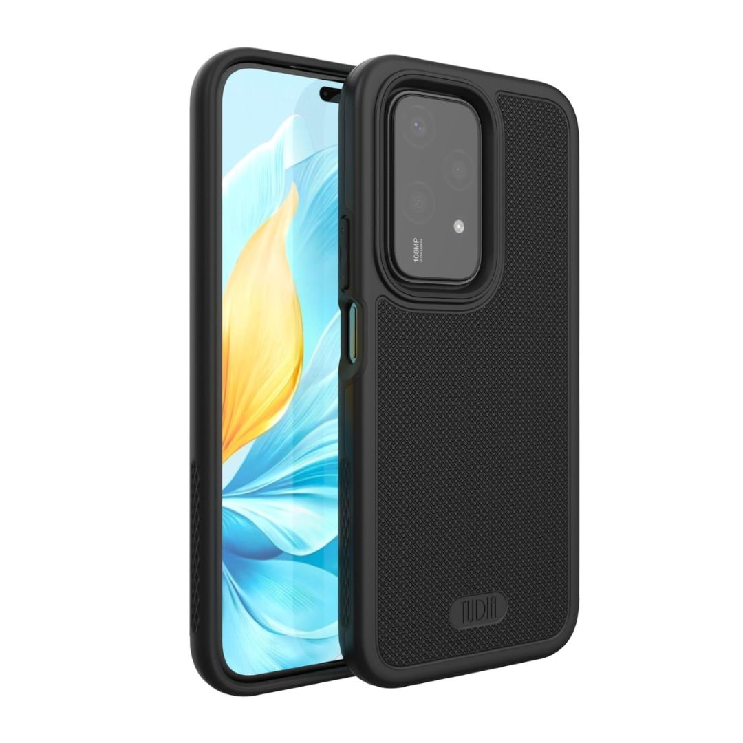 Jet Black MergeGrip Heavy Duty DualShield Case for Honor Magic 200 Lite 5G – Shockproof Rugged Protective Cover