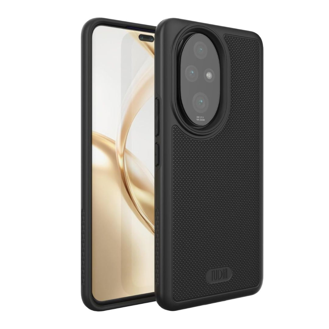 Black TUDIA MergeGrip DualShield heavy duty case for Honor Magic 200 Pro 5G, rugged dual-layer shockproof protective phone cover with reinforced corners and enhanced drop and scratch protection