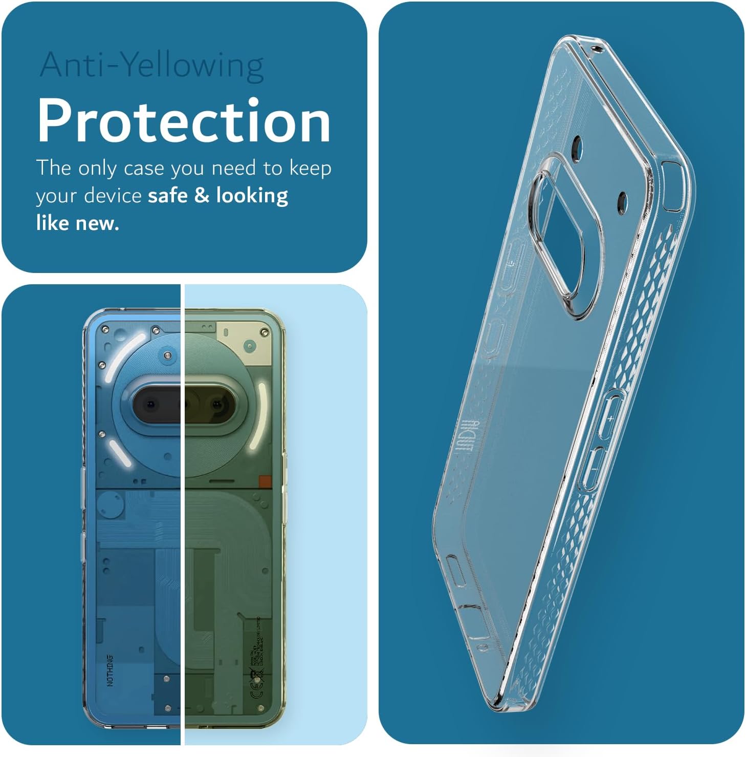 Keep your device looking brand new with the Protective Transparent LUCION case, featuring anti-yellowing protection.
