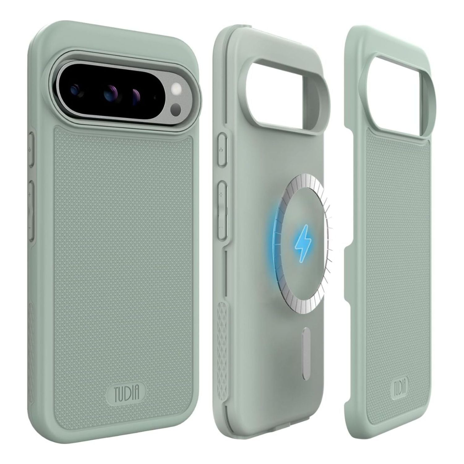 Green Lily MagSafe Compatible MergeGrip Case for Google Pixel 9 Pro XL 2024 – Slim Shockproof Cover with Built-In Magnetic Ring