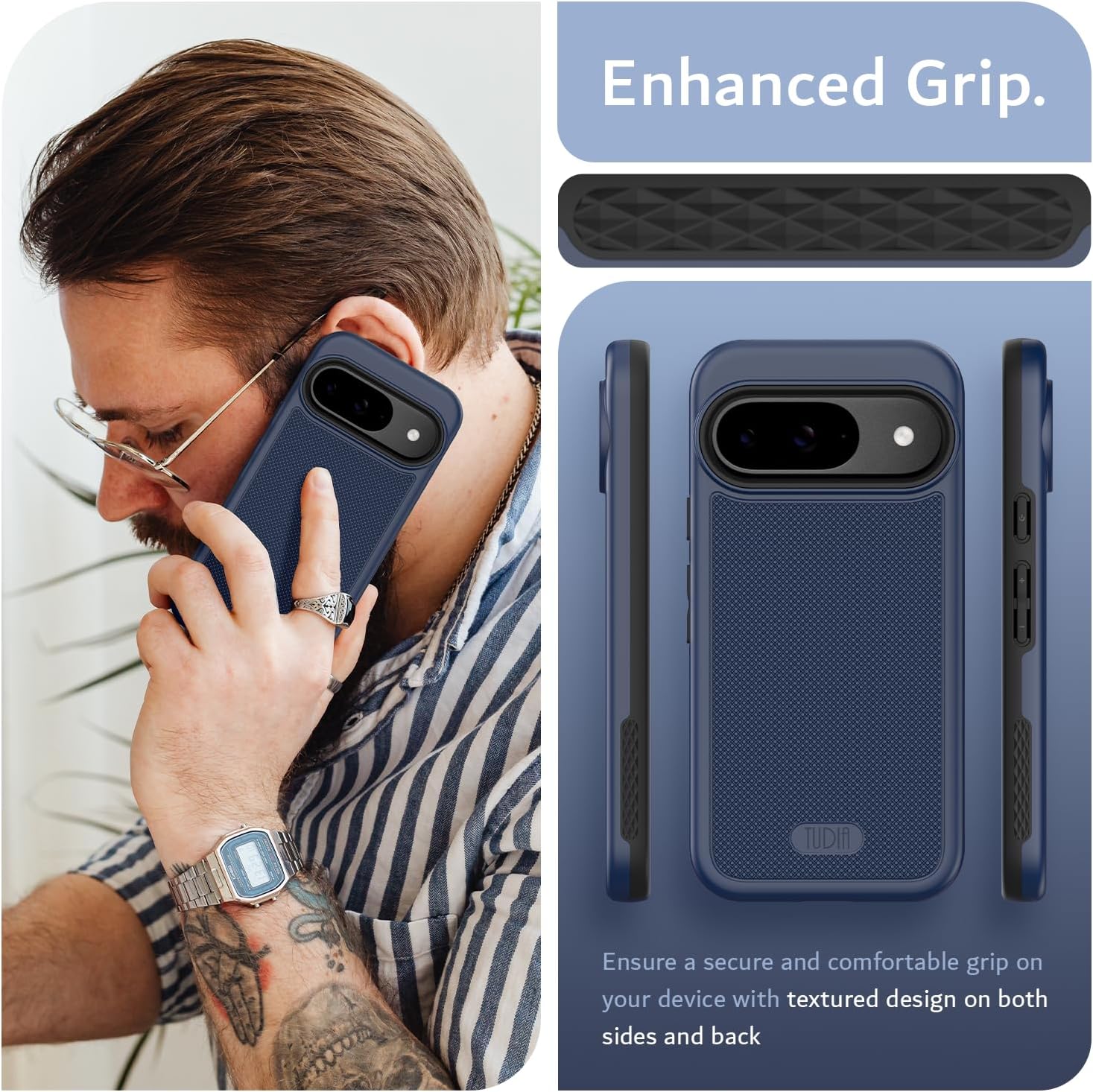 Google Pixel 9 and Pixel 9 Pro 2024 phone case – MagSafe compatible MergeGrip with enhanced grip and shockproof protection