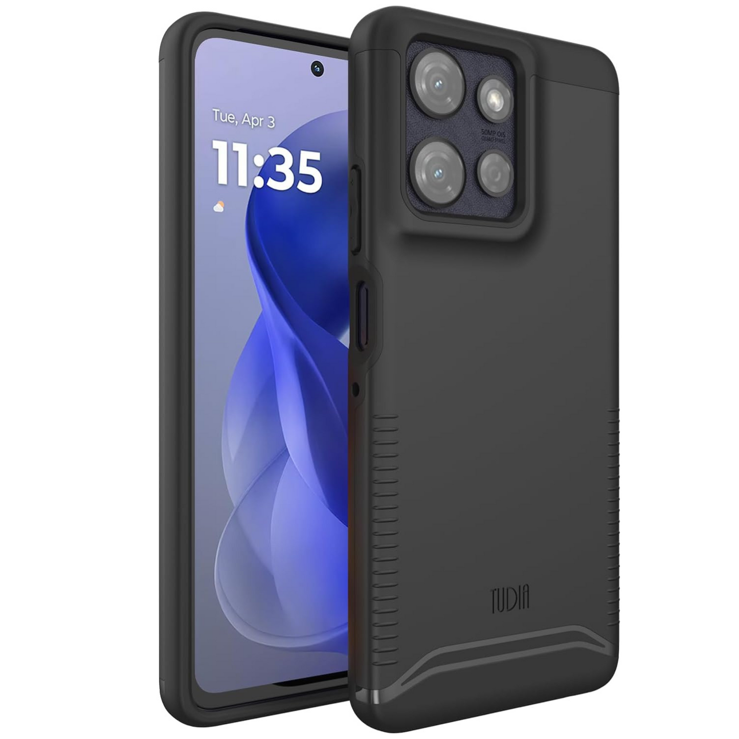 Jet Black MERGE Heavy Duty Dual Layer Rugged Case for Moto G Power 5G (2025) – Shockproof Protective Phone Cover