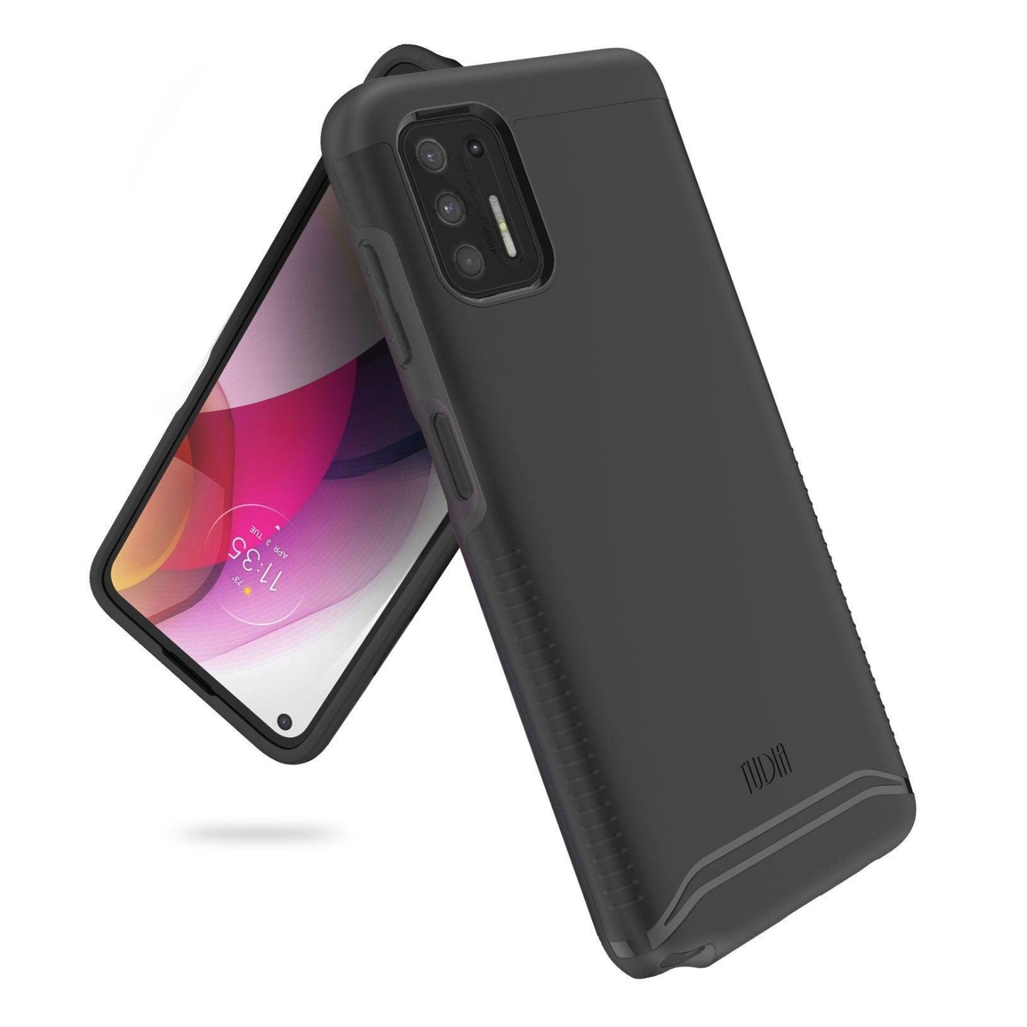 Moto G Stylus 2021 case MERGE heavy duty dual layer jet black shockproof protective cover