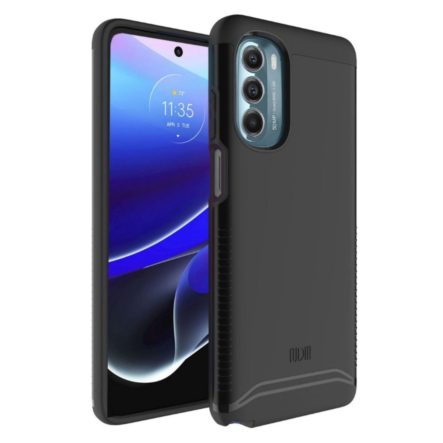 Moto G Stylus 5G 2022 case MERGE heavy duty dual layer in jet black, shockproof protective phone cover with rugged design