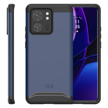 Indigo Blue TUDIA MERGE case for Motorola Edge 2023 and Edge 40 with built-in magnetic mount and dual-layer shockproof protection