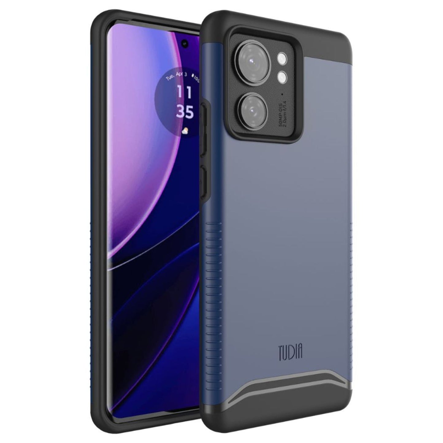 Indigo Blue Motorola Edge 2023 MERGE Case with Built-In Magnet, Compatible with Motorola Edge 40 - Slim, Durable Protective Phone Case