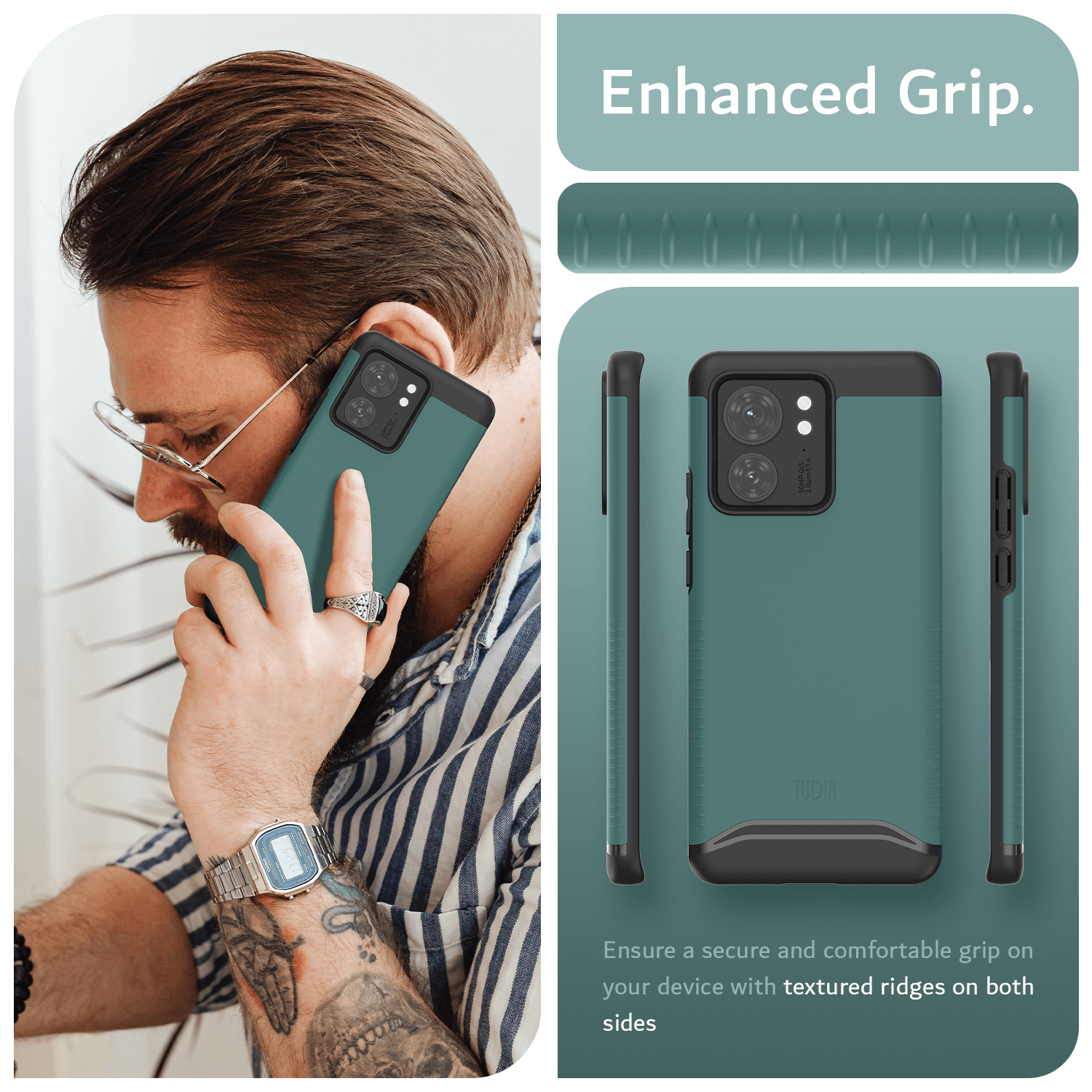 Motorola Edge 2023 MagSafe Compatible Case – TUDIA MERGE Shockproof Protective Cover with Enhanced Grip for Motorola Edge 40