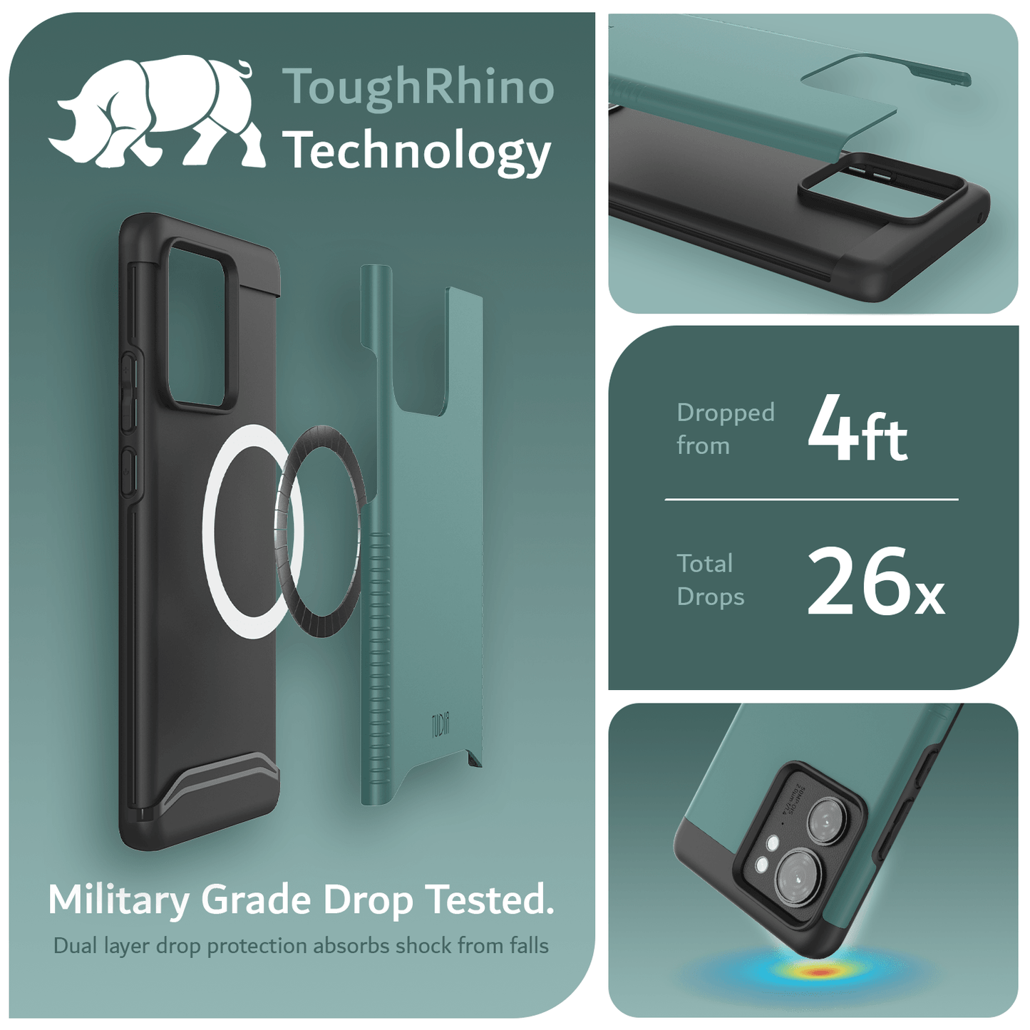 MagSafe compatible military grade phone case for Motorola Edge 2023 and Edge 40 – shockproof MERGE drop tested protective cover