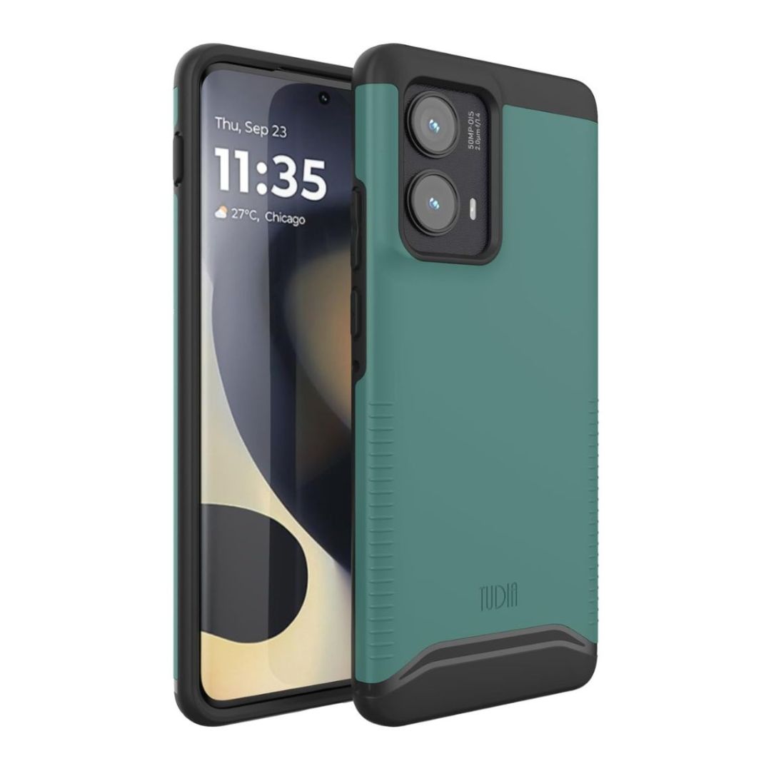Pine Green MERGE Heavy Duty Dual Layer Case for Motorola Edge 2024 – Rugged Shockproof Protective Cover
