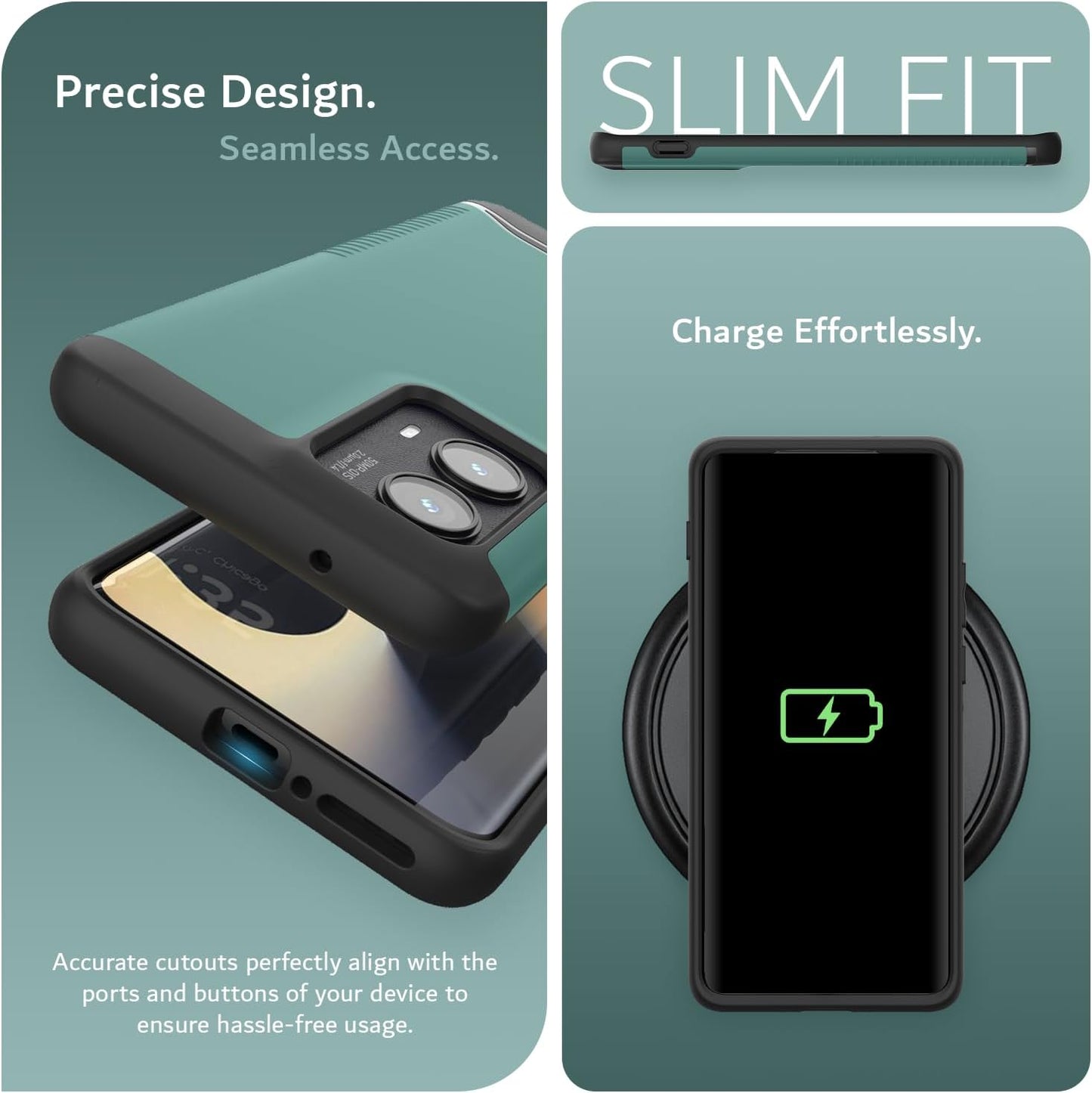 Motorola Edge 2024 rugged phone case – dual-layer shockproof TUDIA MERGE protective cover with precise cutouts and seamless button access