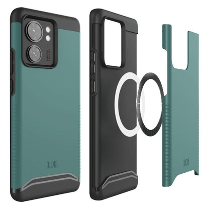 Motorola Edge 40 MagSafe compatible phone case in hunter green with built-in magnet, slim protective MERGE case for Motorola Edge 2023 model