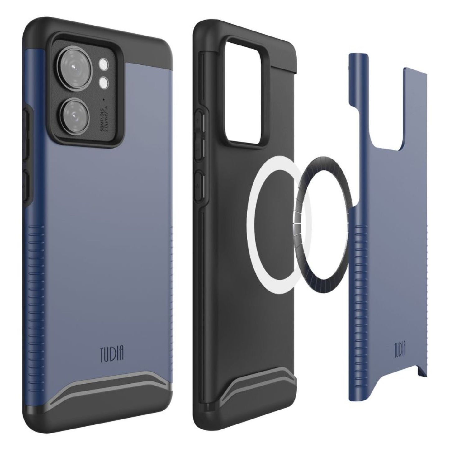 Indigo Blue Motorola Edge 40 MagSafe Compatible MERGE Case with Built-In Magnet for Motorola Edge (2023) – Slim Protective Phone Cover