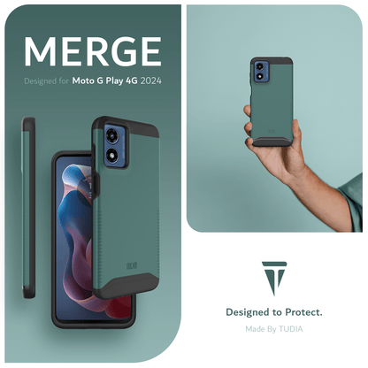 Motorola Moto G Play 4G (2024) MERGE Case – Rugged Dual Layer Shockproof Heavy Duty Protective Phone Cover