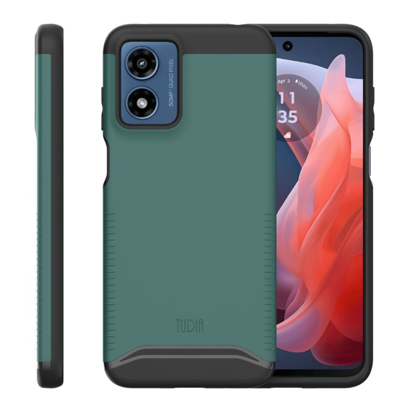 Pine Green Dual Layer Heavy Duty Case for Motorola Moto G Play 4G (2024) – Rugged Shockproof Protective Cover with Slim Grip Design