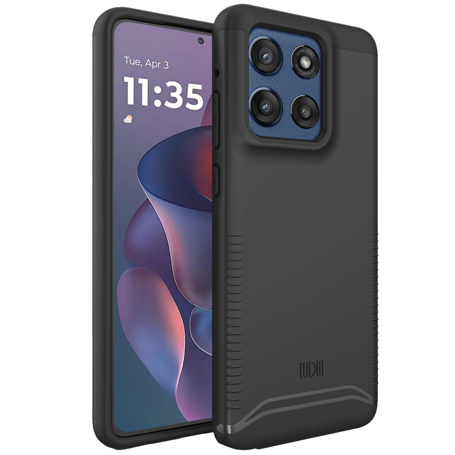Jet Black MergeGrip Heavy Duty DualShield Case for Motorola Moto G Stylus 5G (2025) – Durable Shockproof Protective Cover with Anti-Slip Grip