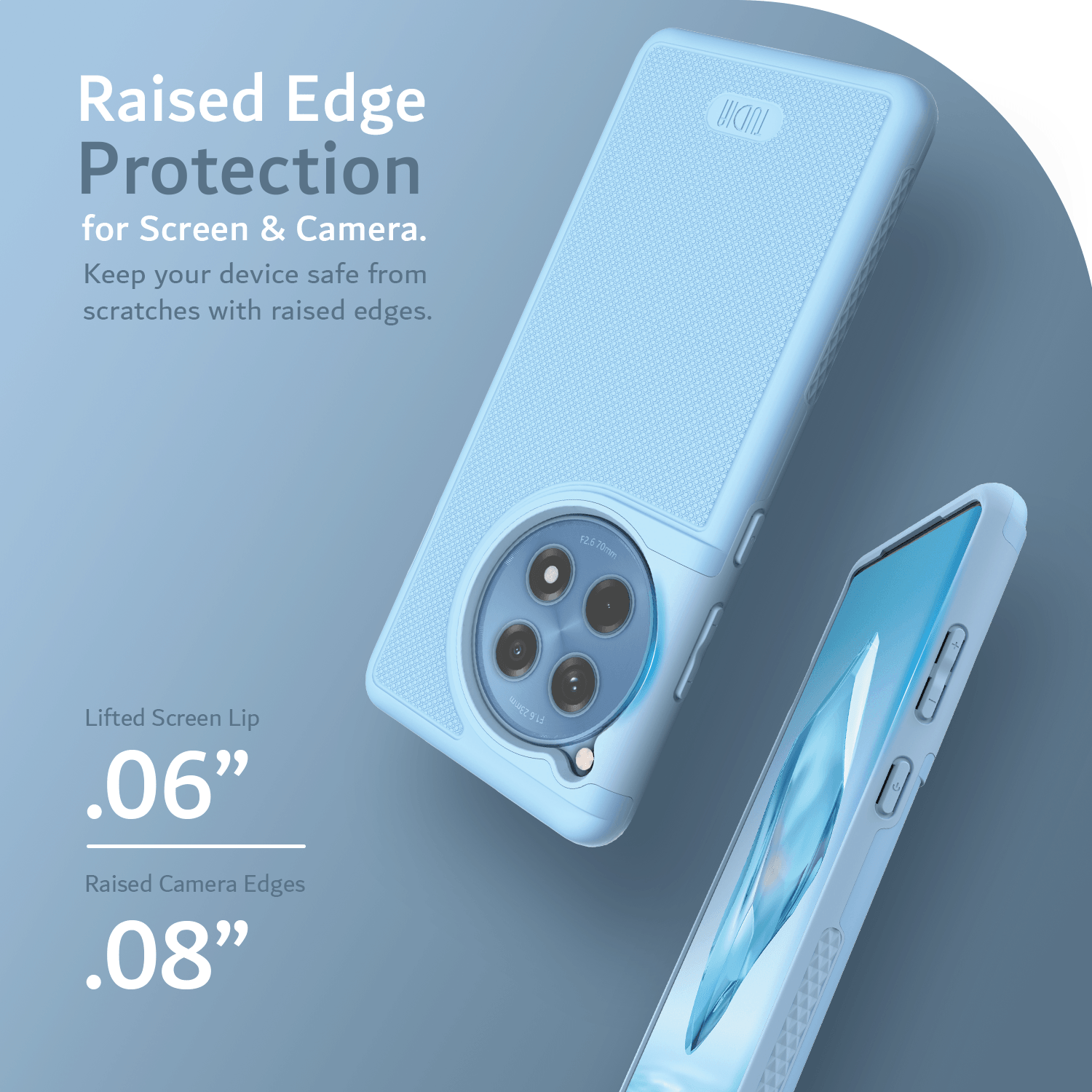 OnePlus 12R MergeGrip heavy duty shockproof phone case with raised edges for screen and camera protection, slim durable cover