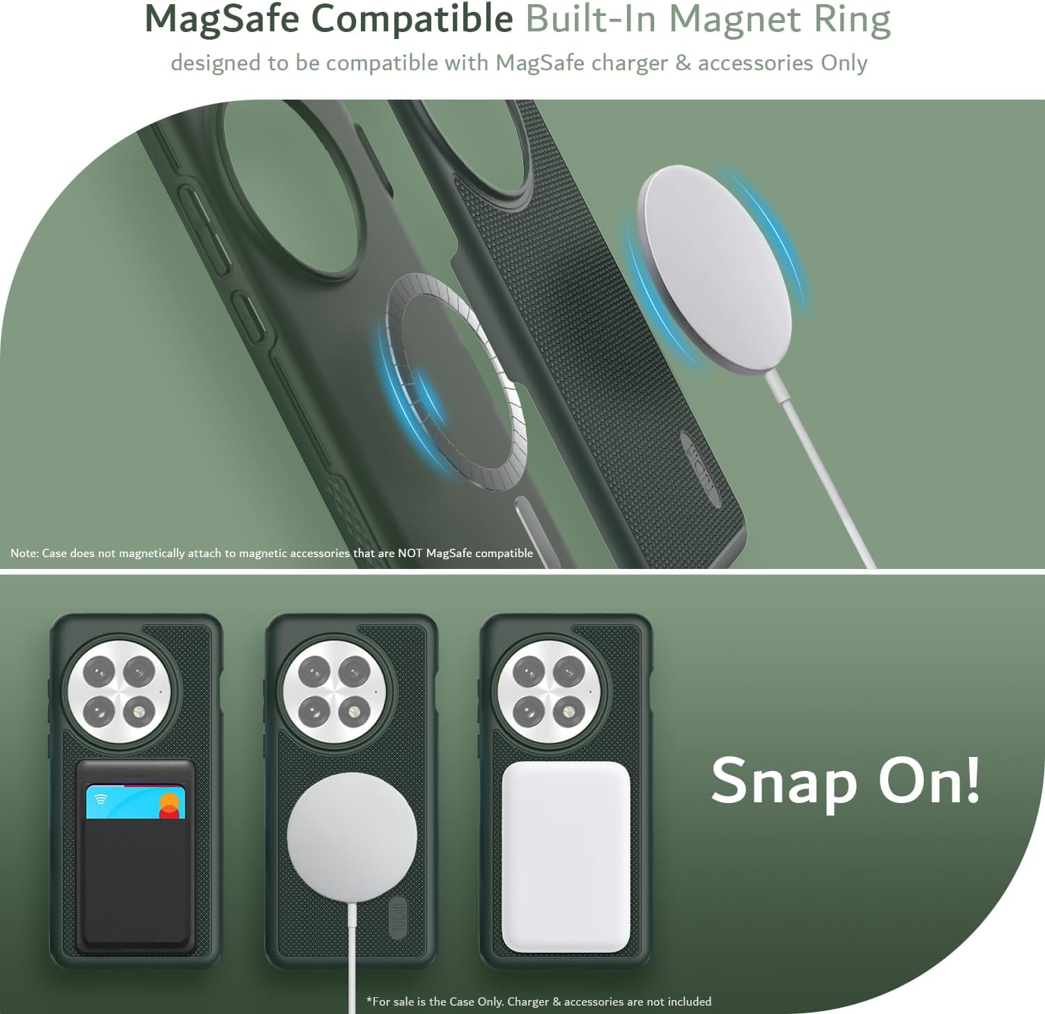 Equipped with a built-in magnetic ring, this OnePlus 13 5G (2025) case works seamlessly with MagSafe chargers and accessories.