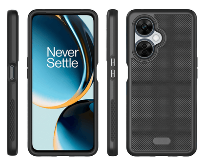 OnePlus Nord N30 5G phone case in Jet Black color, featuring MergeGrip heavy duty DualShield protection, shockproof and slim design